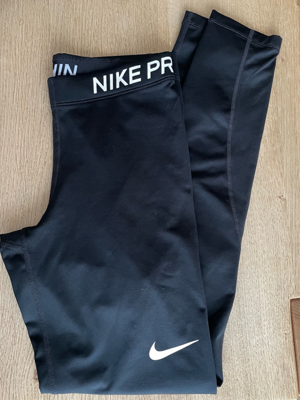 Nike Dri-FIT Black Leggings with White Swoosh